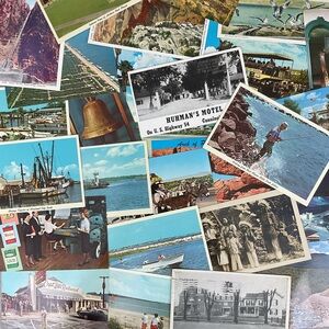 28 assorted vintage postcards 40’s ephemera collection